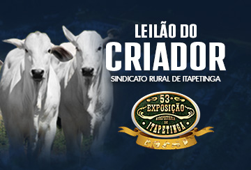 LEILÃO DO CRIADOR - SINDICATO RURAL DE ITAPETINGA